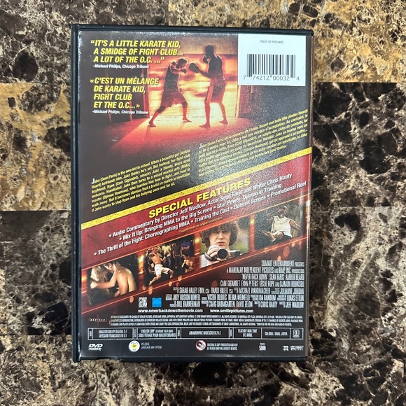 Never Back Down DVD - Picture 2 of 3